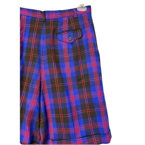 Talbots Vintage Tartan Plaid Wool Dress Shorts Sz. 16 Preppy 1990’s - Picture 2 of 5